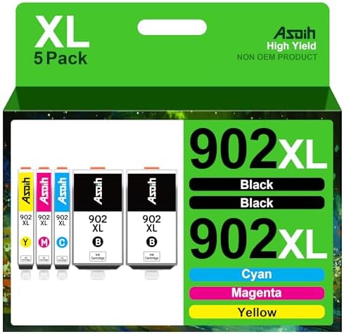 Hp 903xl Negro Pack De 4 Cartuchos De Tinta 902XL Compatibles Para HP Officejet Pro 6960, 6978 Y Otros Modelos Cartuchos Compatibles