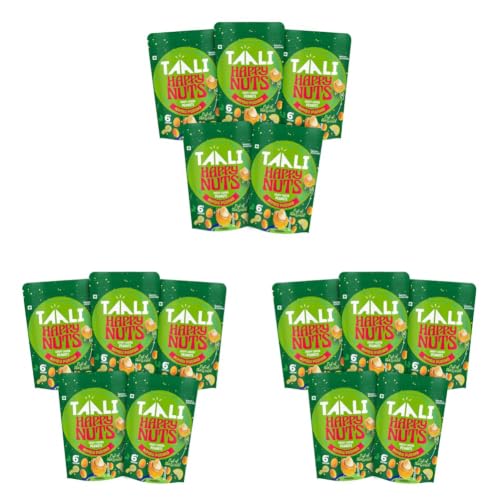 Image of Taali Crispy Coated Peanuts | 140 gm (Pack of 15) | Nimboo Pudina | Healthy Tasty Snacks | 100% Veg., Gluten Free, No Cholesterol, No Trans-Fat