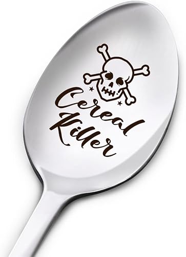 Divertida cuchara asesina de cereales regalo para mujeres y hombres, cumpleaños, día de Acción de Gracias, Navidad, cuchara grabada, regalos para