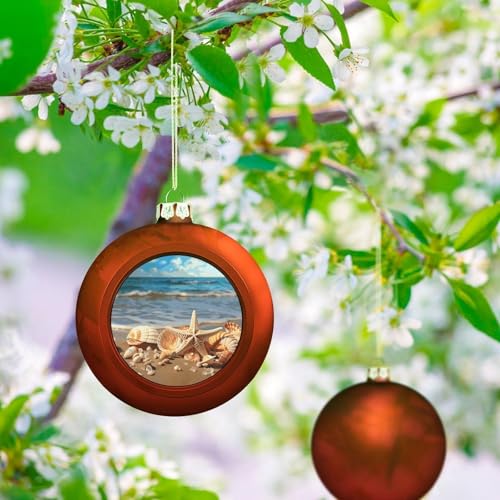 Boules de Noël coquillage plage de sable pour briser la monotonie du sapin