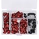 Yuecoom 158 Teile/satz Universal-Verkleidungsschrauben-Dichtungsschlüssel-Kit, universelles brandneues ABS-Aluminium-Verkleidungsschrauben-Kit für Motorräder(rot)