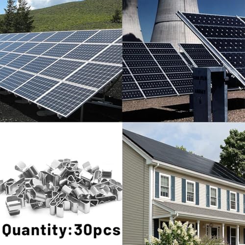 JEYORZY 30 Stück Edelstahl Kabelklammer Klemme Silberton Metallkabelklemmen, Kabel Clips Anhängerrahmen Drahtklemmen,Kabelbefestigung Kabelhalter für Kabel Management Solarpanel