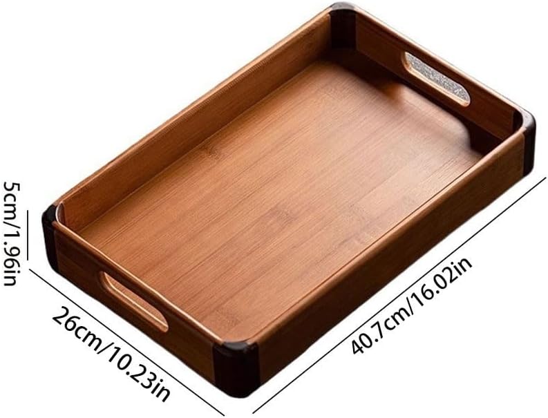 Breakfast Tray Rectangular Serving Tray for Home Use Living Room Tea Time, Snacks, Fruit, Breakfast Plate