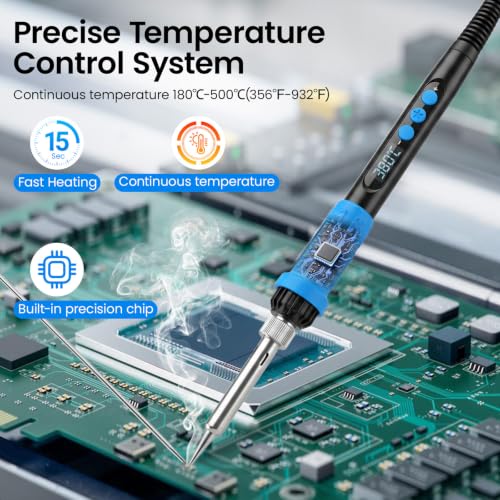 KEPIOG 100W Portable LCD Electronic Soldering Iron, Heats up in 15 seconds by KEPIOG - Used condition - Image 3