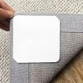 Ruispeed Rug Gripper, 10 PCS Washable Reusable Non Slip Rug Grippers, Anti Curling Corner Carpet Tape, Keep Area Rugs Flat on Hardwood Floors