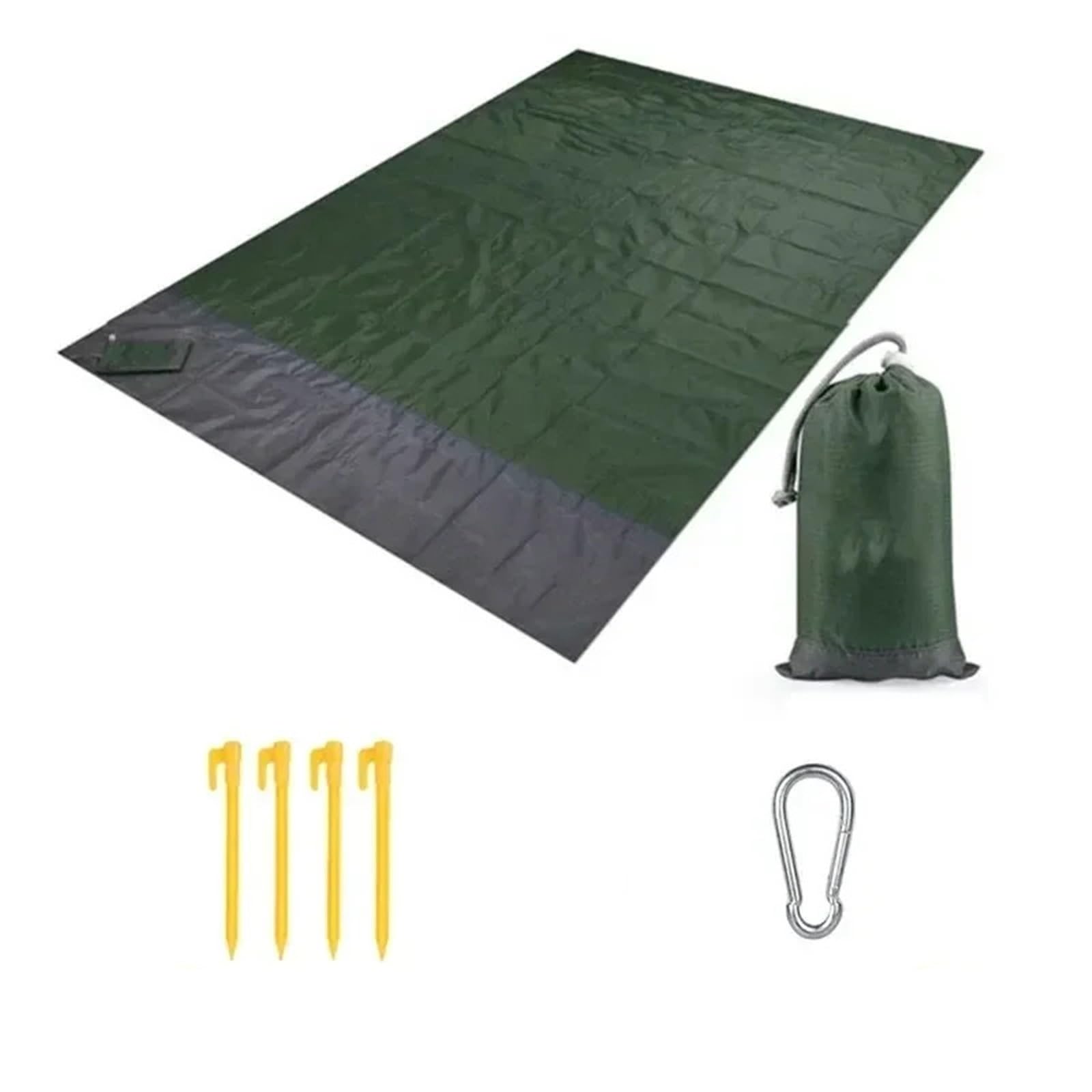 Tappetino da spiaggia impermeabile a prova di sabbia, 200 x 140 cm, portatile, ad asciugatura rapida, per spiaggia, foto, campeggio, viaggi, colore blu