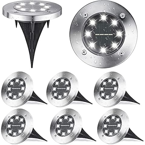 Joomer Luz Solar Exterior Jardin 8 LED 8 Pack Cover