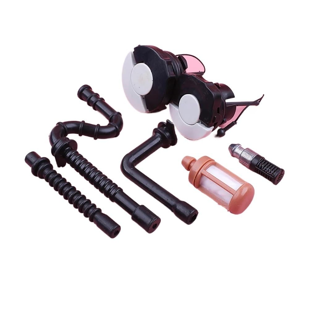 Adecuado for motosierra MS260 026, repuesto de filtro de aceite, manguera de pulso, tapa del tanque de combustible, kit de piezas for herramientas de jardín.