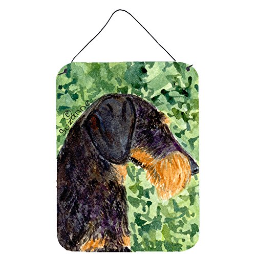 Caroline's Treasures SS8805DS1216 Dachshund Wall or Door Hanging Prints Aluminum Metal Sign Kitchen Wall Bar Bathroom Plaque Home Decor Front Door Plaque, 12x16, Multicolor