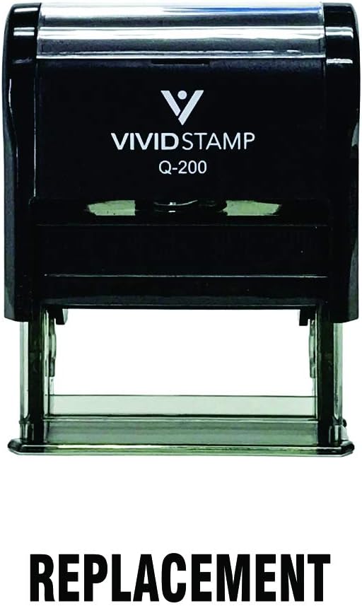 Replacement Office Self Inking Rubber Stamp (Black Ink) - Medium
