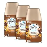 Glade Automatic Spray Refill, Air Freshener for Home and Bathroom, 6.2 Oz, Cashmere Woods, Pack of 3