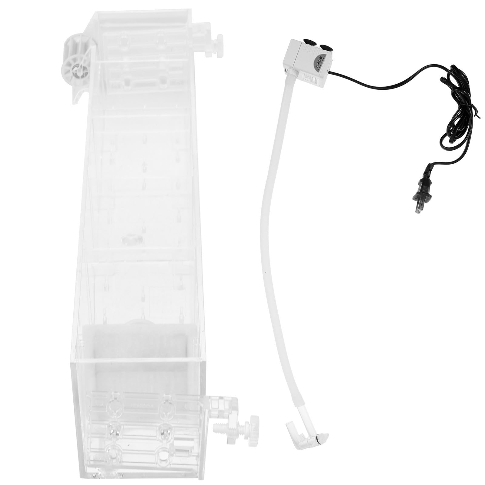 TOYANDONA Hängefilterbox aus Acryl mit Integriertem Pumpenbox für Aquarium Langlebig und Wiederverwendbar Einfach zu Bedienen Klar und Schlicht im Design für Zuhause oder Büro