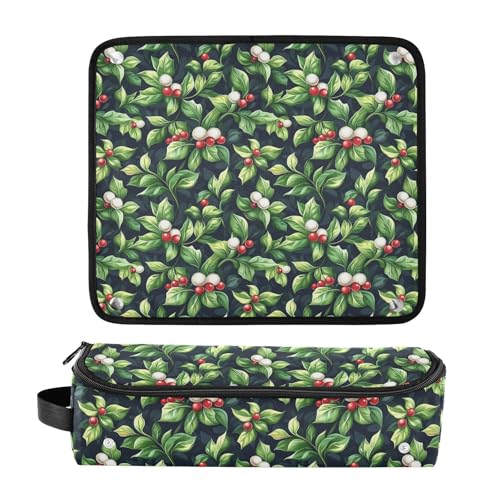 Bolsa de viaje para herramientas de cabello resistente al calor CWUPZAY, con esterilla para planchas y rizadores, organizador portátil miniatura 3