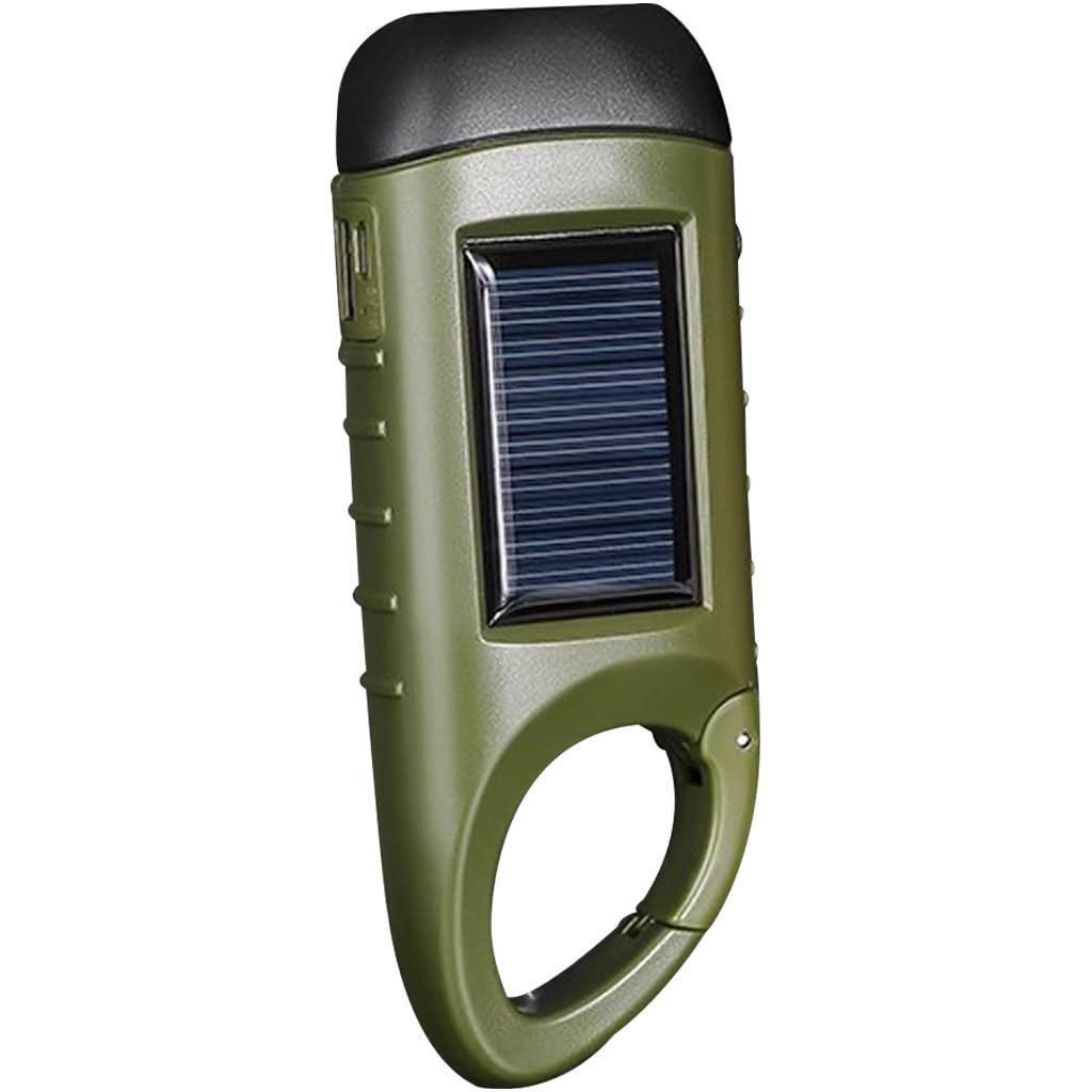 Mini Lampe De Poche Manuelle À LED Super Brillante, Lampe De Poche À Énergie Solaire À Manivelle, Lampe De Poche Rechargeable par USB pour La Maison, pour Les Voyages, L'alpinisme(B,14.5cm*4)
