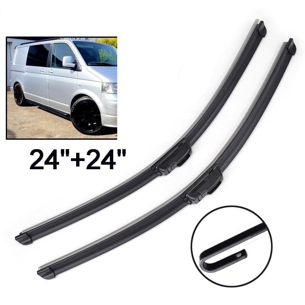 Coche Escobilla Limpiaparabrisas Frontal Piezas Para VW Transporter Caravelle Multivan T5 2006-2013,Escobillas limpiaparabrisas delanteras Cepillos Accesorios