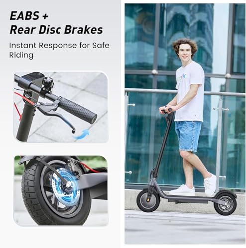 Image of Electric Scooter, 500W Powerful Motor, 22 MPH Max Speed, 23 Miles Long Range, 10 inch Pneumatic Tires, APP Control & Dual Brakes, Foldable Commuting E Scooter for Adults 14+（Gray）