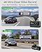 Dash Cam Front and Rear,4K+1080P WiFi Dual Dash Camera for Cars with App, 3