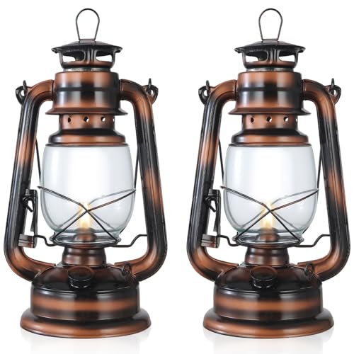 DNRVK 2 Pack Rustic Hurricane Lantern Antique Oil...