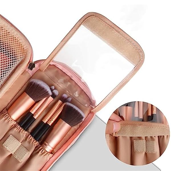 LEIGE Borsa cosmetica Borsa Multifunzionale in PU a Doppio Strato for Trucco Borsa da Viaggio Portatile Impermeabile