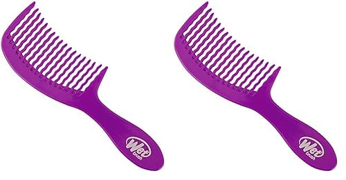 Wet Brush Detangling Comb - Purple Unisex Comb 1 Pc (Pack of 2)