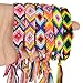 obmwang 16 Pieces Nepal Woven Friendship Bracelets Adjustable Braided Bracelets with a Sliding Knot Closure for Women and Men