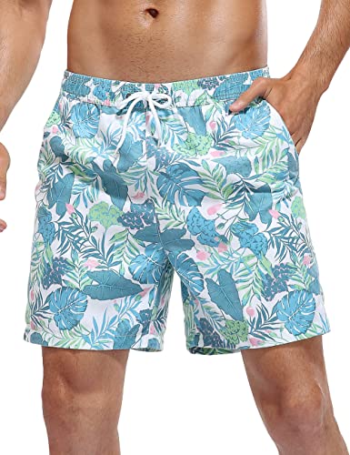unitop Men's Board Shorts Quick Dry Washed Vintage Bathing Trunks