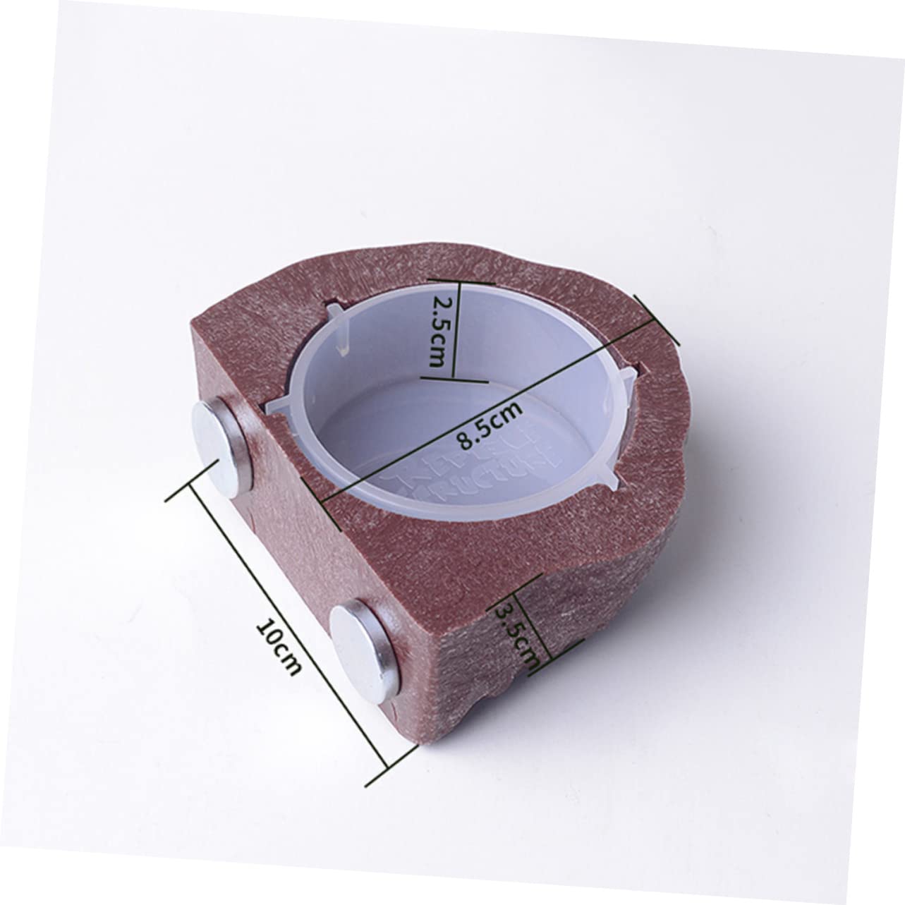 YARNOW 2 Pezzi Ciotole per Animali Domestici Sospensione Magnetica Cibo per Rettili Pentola per Gechi Camaleonti Marrone