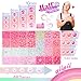 qiipii 28 Types Pink Flatback Pearls w B7000 Jewelry Glue for Bedazzling Crafting 3mm 4mm 5mm 6mm 8mm 10mm Flatback Colorful Pink AB Half Pearls Charms for Face Eyes Makeup DIY Crafts Tumblers Bottles