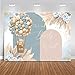 Mocsicka Boy Bear Balloons Baby Shower Backdrop Blue Boho Flowers Hot Air Balloon Baby Shower Background Vinyl Pampas Grass We Can Bearly Wait Baby Shower Party Decorations Photo Booth (Blue, 7x5ft)