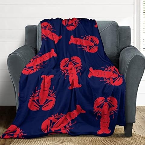 Soft Flannel Throw Blankets for Women Men Boardshorts Red Lobster Warm Blanket Kids Adults All Season Use Nap Blanket Lightweight Fuzzy Couch Sofa Car Pets Bed Blanket(80"X60") Cover