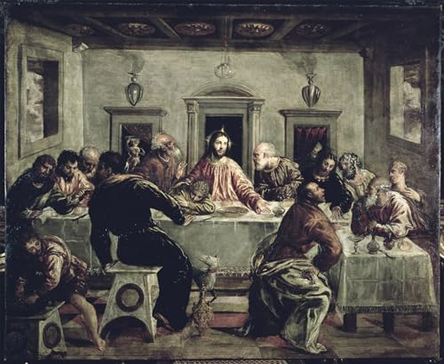 Cuadro en lienzo de l'Ultima Cena di El Greco para decoración 60x90cm