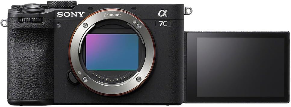 Sony Alpha 7C II Mirrorless Full-Frame Interchangeable Lens Camera (ILCE-7CM2/B) + 64GB SF-G Tough Card + Bag + 3 x NP-FZ100 Compatible Battery + Photo Software + External Charger + More