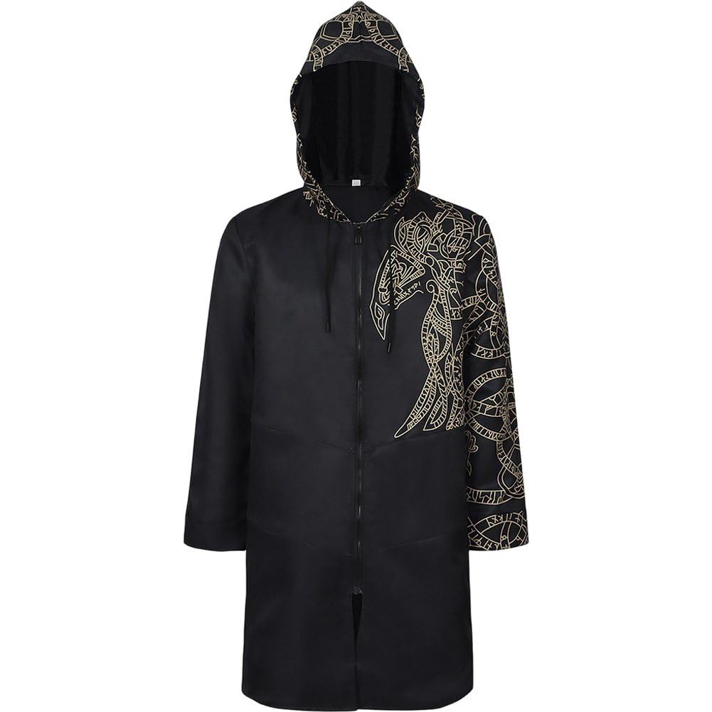 Veste gothique à capuche style vintage punk à manches longues
