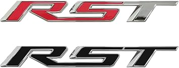 Chevy Silverado Black RST Tailgate Emblem Insert Letters 2019-2026 Set of 2 GM Licensed