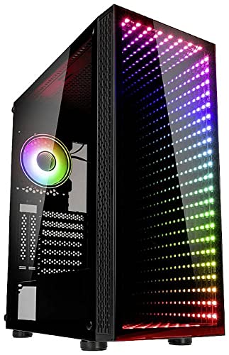 Kolink Void Rift PC Gehäuse Midi Tower Case mit ARGB-beleuchteter Front, Glas mit Vertikaler GPU-Einbau Möglich, Gaming, Tempered Glass for Computer Case ATX