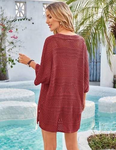 Image of GRACE KARIN Women Lightweight Summer Cardigan Crochet Knit Kimono Sweaters
