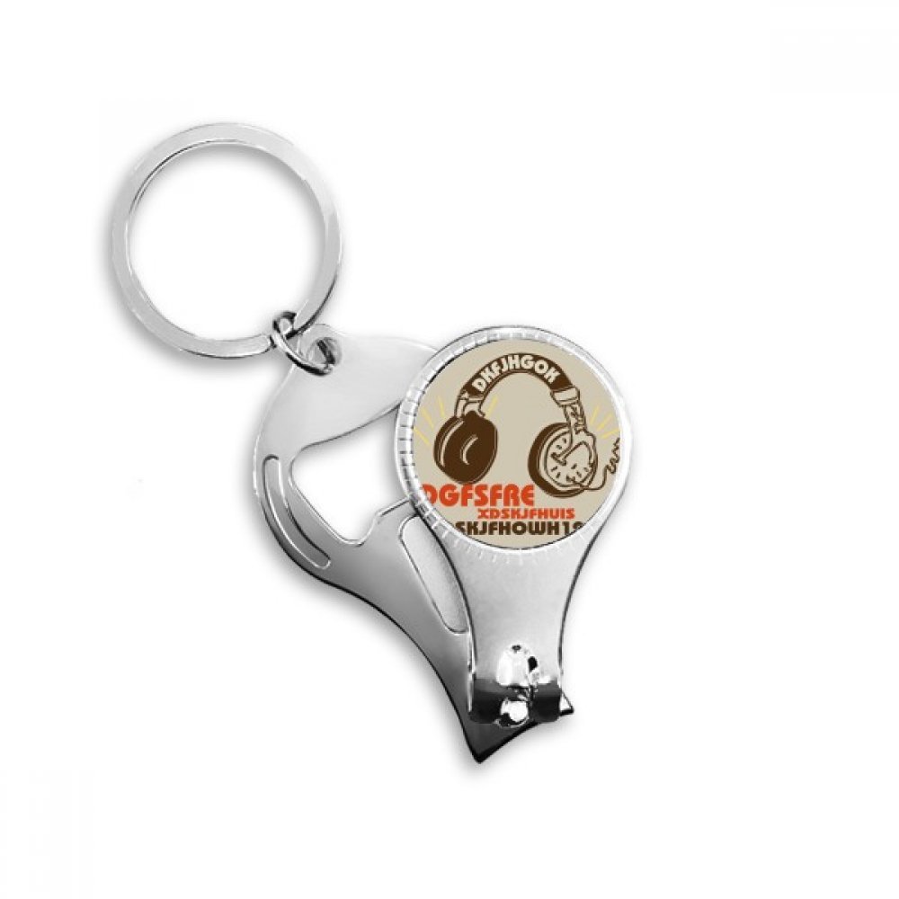 Porte-clés tétine marron style rock music pour fan de guitare et look crazy custom