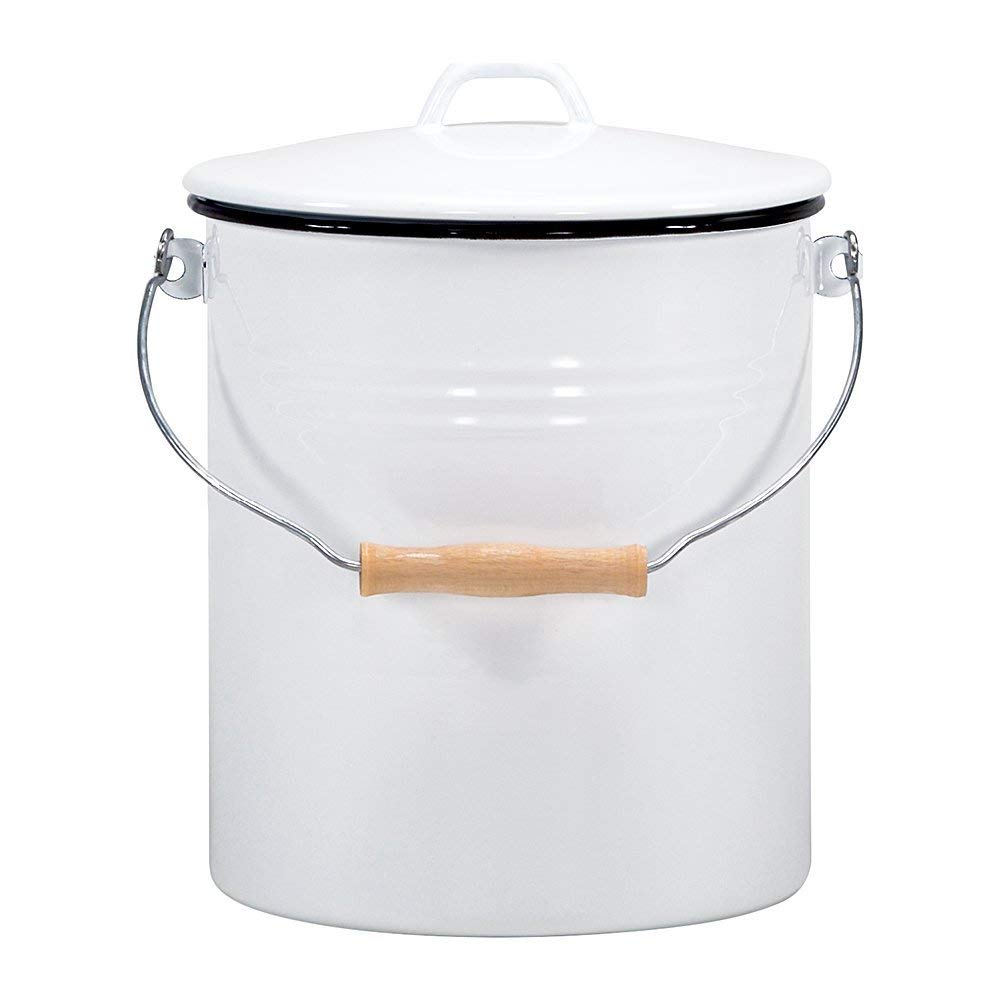 KRÜGERKarl Kruger Waste Bin with Lid, 10 l, One Size, White