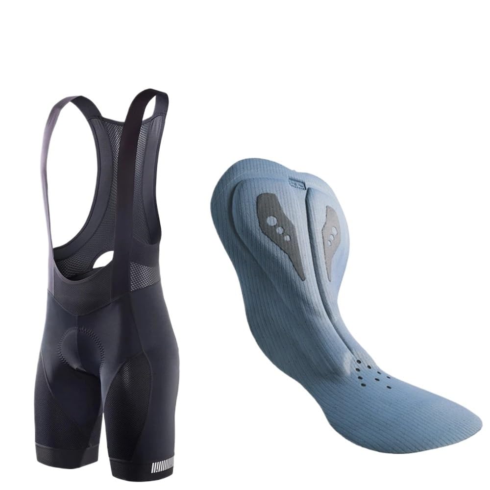 Genérico Culotte Ciclismo Hombre Pantalones Cortos de Ciclismo for Hombre, con Tirantes, Interfaz elástica, Acolchados for largas distancias, Mallas Ajustadas Pantalones Cortos de Ciclismo