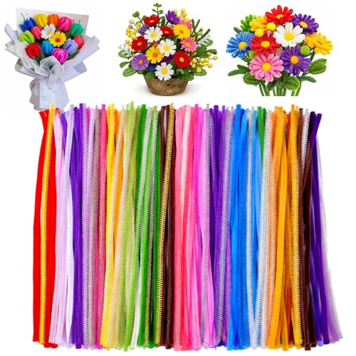 Asian Hobby Crafts Pipe Cleaners for Craft Projects, DIY Accessory, Scrapbooking & Creative Activities|100 Pieces | MultiColor | Size-12 inch