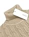 COOFANDY Men's Slim Fit Turtleneck Sweater Casual Twisted Knitted Pullover Sweaters (Medium, Light Khaki)
