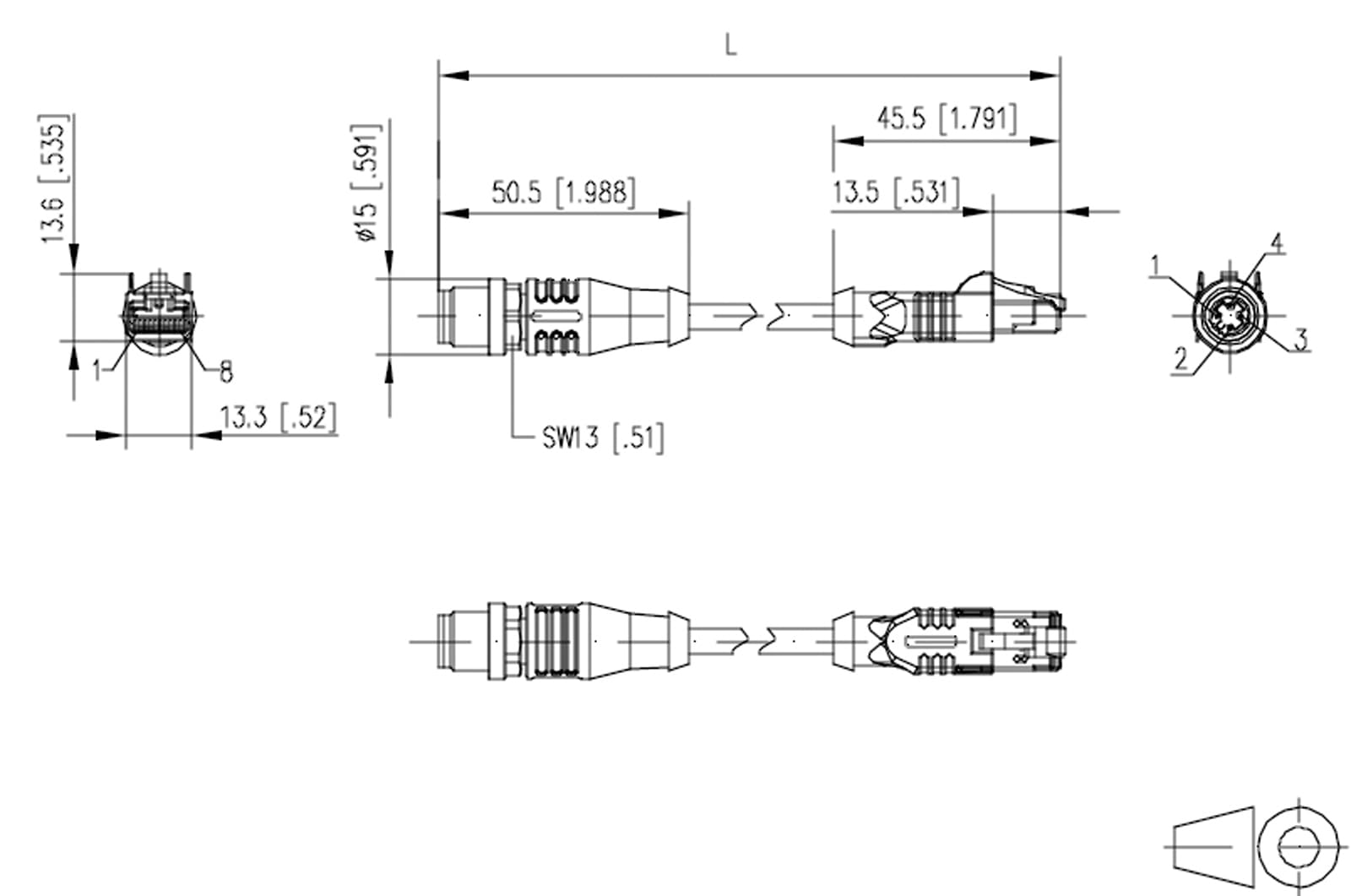 Best Price Square Metz Connect Câble Ethernet Industriel M12-RJ45, Codage D, 5 m
