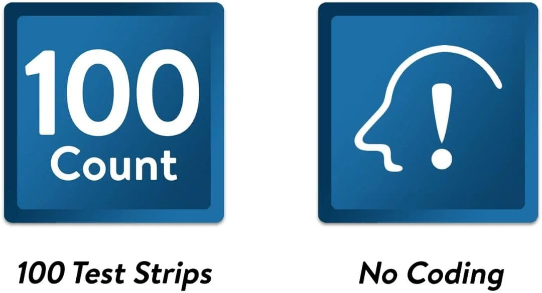 ReliOn Prime Blood Glucose Test Strips 100 Count + More World Pill Pouch | No Coding | Diabetic Test Strips for ReliOn Prime Meter