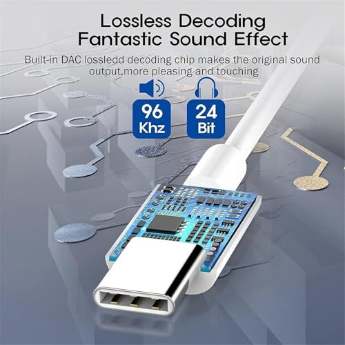 VZZBOO 2 Pack USB C to 3.5mm Headphone Jack Adapter Type C USB C to Aux Audio Dongle Cable Cord Compatible with iPhone 15 Pro Max/15 Pro/15 Max, iPad Pro, MacBook, Galaxy S24 S23 S22