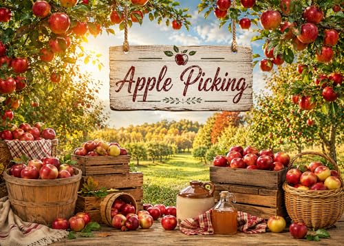 Toile de fond pour cueillette de pommes impression haute définition