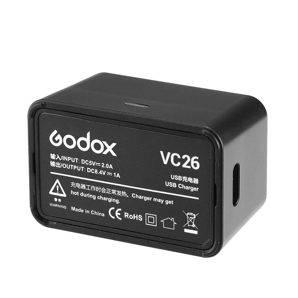 Amazon.com: Godox VC26 Battery Charger for Godox V1 V1Pro AD100Pro