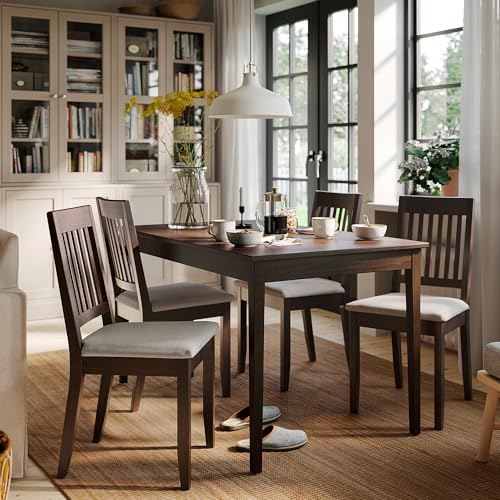 Chaise NÄSINGE marron et beige pour vos repas en famille