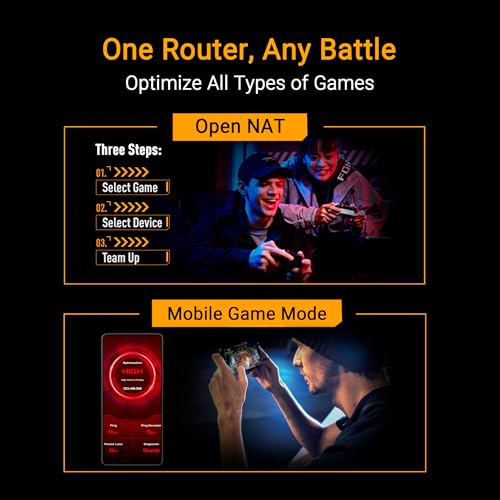 Image of ASUS TUF-BE9400 - Wi-Fi 7 Gaming Router - Dual Band, 4K-QAM, 2.5Gbps Port, Mobile Game Mode, Support Mesh WiFi, Gear Accelerator, Adaptive QoS, Port Forwarding, Mobile Tethering