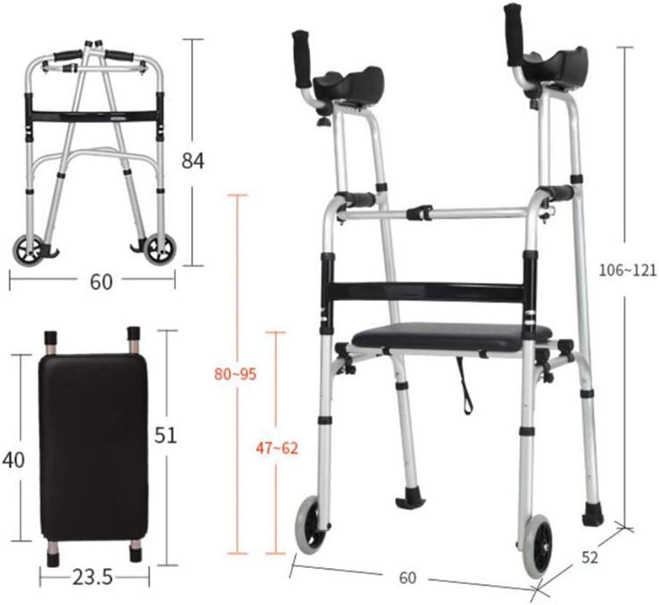 Drive Medical 4-Wheel Rollator - Fold-Up Removable Back, Adjustable Seat Height - Red : Target