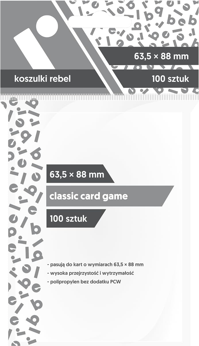 Asmodee, Koszulki na karty (63,5x88 mm) "Classic Card Game", 100 sztuk